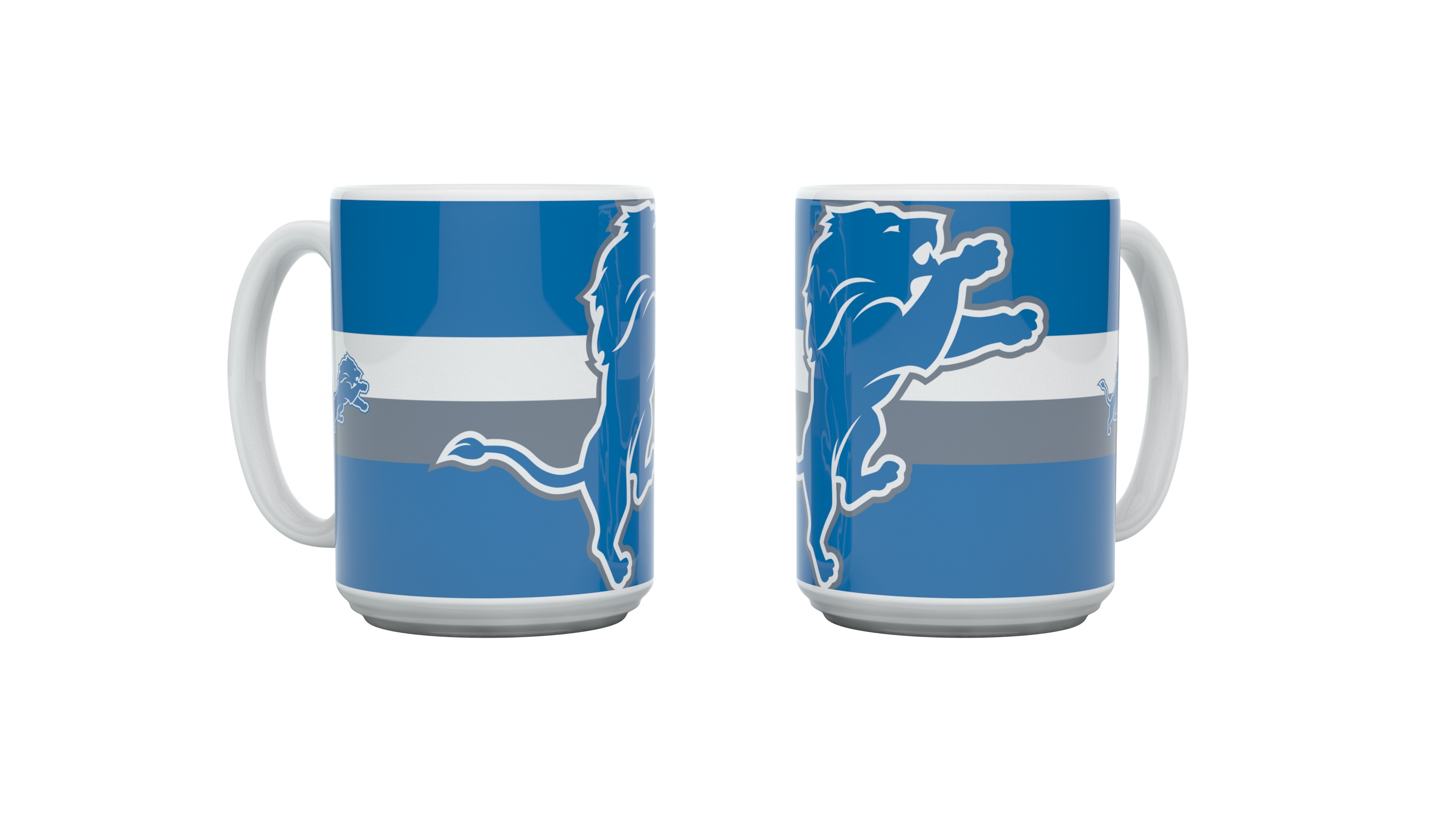 Detroit Lions Tasse "Triple Logo" 450ml - blau