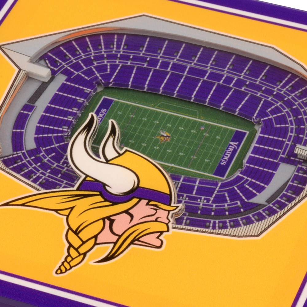 Minnesota Vikings 3DStadiumView Untersetzer 2erSet