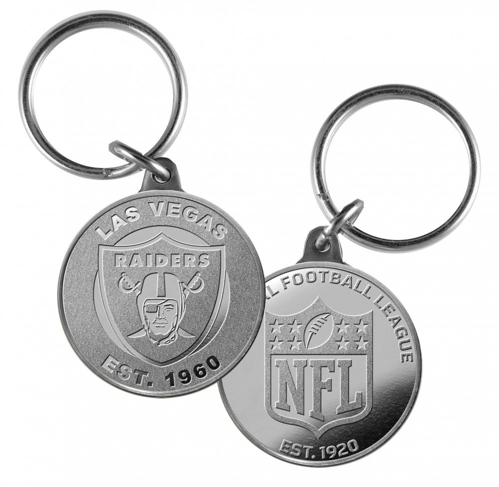 Las Vegas Raiders Minted Coin Keyring